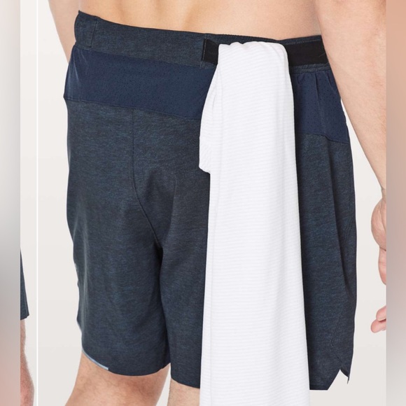 Lululemon Surge Short *6" Updated/XS
Heathered Texture Printed Iron Blue Navy - Picture 3 of 8